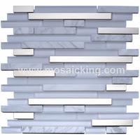 Metal Mosaic Tiles Stainless Steel Glass Mosaic Tile MS2
