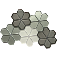 Glass Mosaic Tiles Bloom Waterjet China  Mosaic Tile GEP5